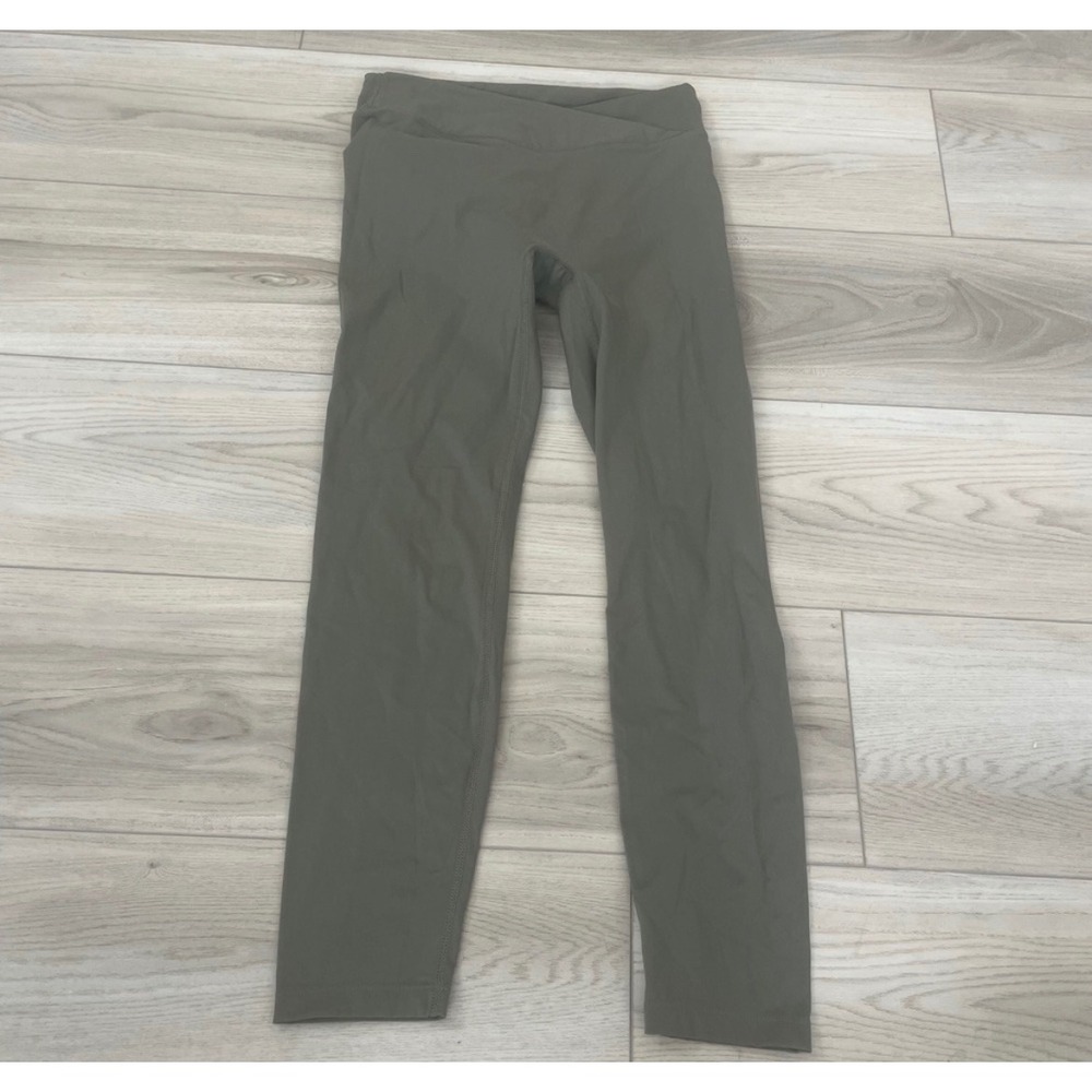 ASRV Activewear‎ Leggings Olive Green Cross Waist Athleisure Size S